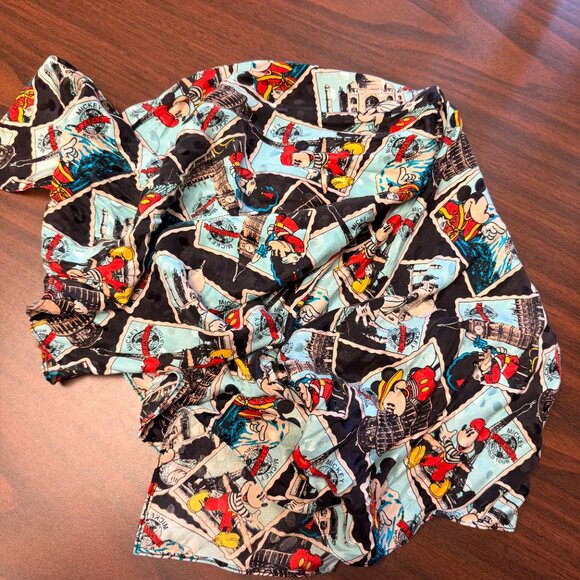 Mickey World Tour Epcot World Showcase Postcard 30" scarf - Picture 2 of 6